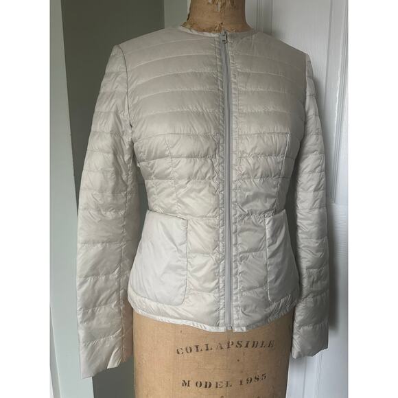 Hugo Boss woman Packable Lightweight Puffer down Jacket sage green gray white xs - Picture 9 of 16